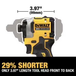 DEWALT ATOMIC 20V MAX Cordless Brushless Compact 1/4 in. Impact Driver (Tool Only