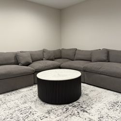 Espresso and Marble Coffee Table