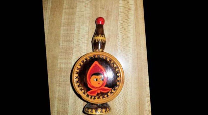 Vintage Bulgarian Wooden Perfume Vial Holders with 2 Poza Vial of Perfume Bottles