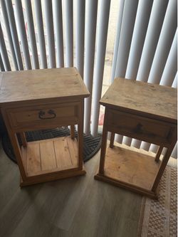 Wooden side tables
