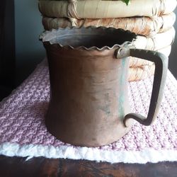 Vintage Persian Copper Tankard