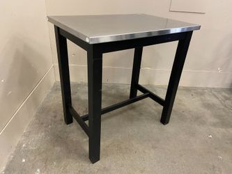 Industrial Kitchen Island with Stainless Steel Counter Top