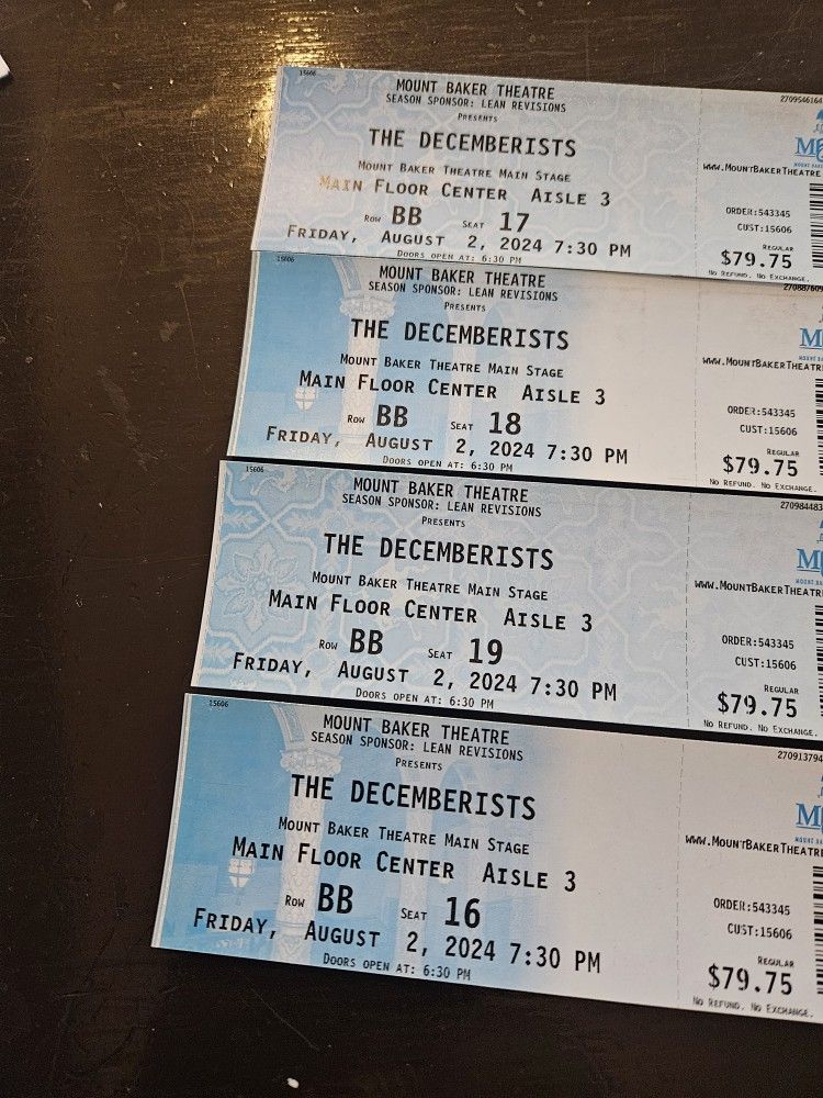 Decemeberists Mount Baker Theater Bellingham