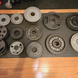 Used 2.5lb, 5lb, and 10lb Olympic Weight Plates 