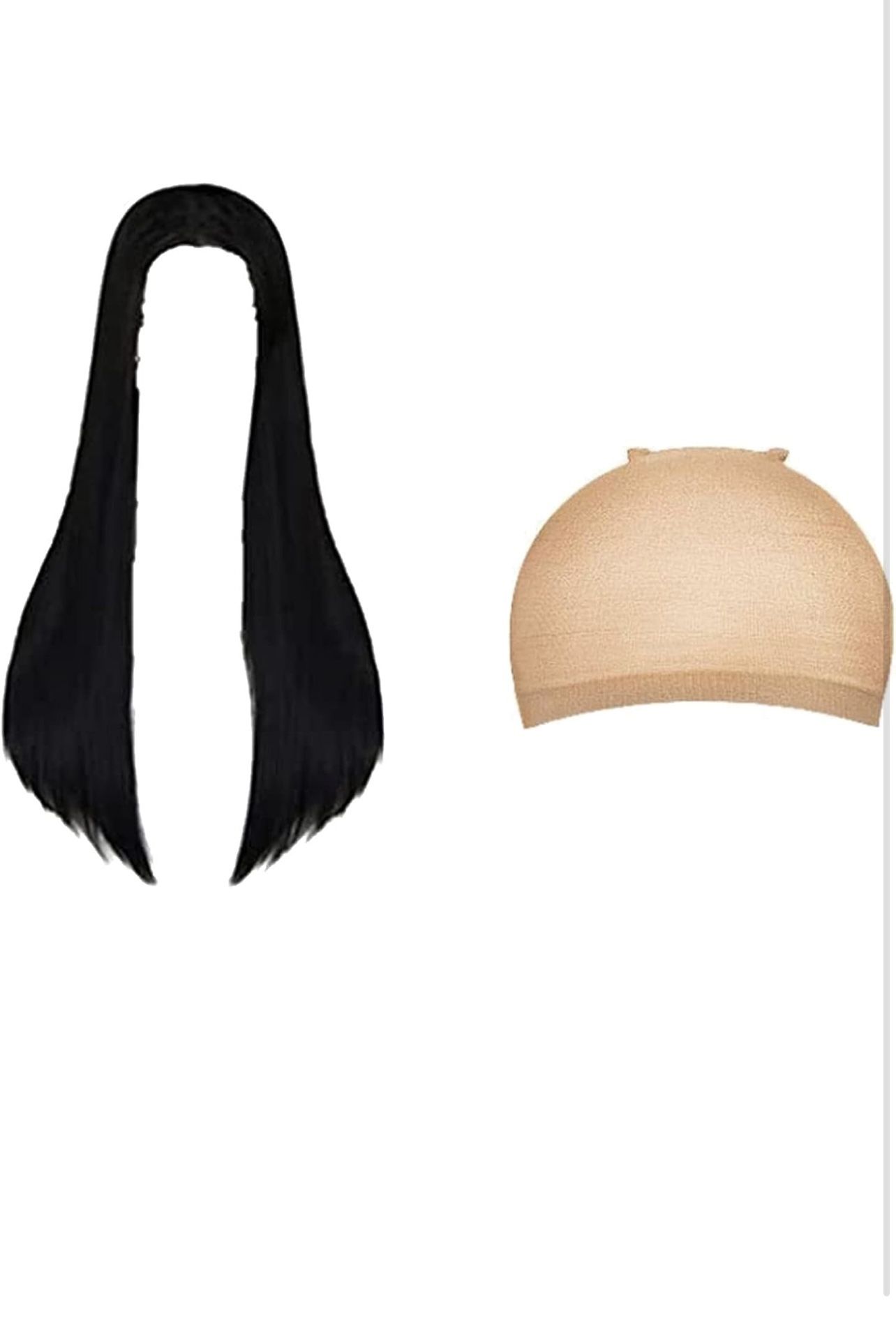 Wig With Wig Cap NEW black Wig Morticia Addams Wig Etc.. 