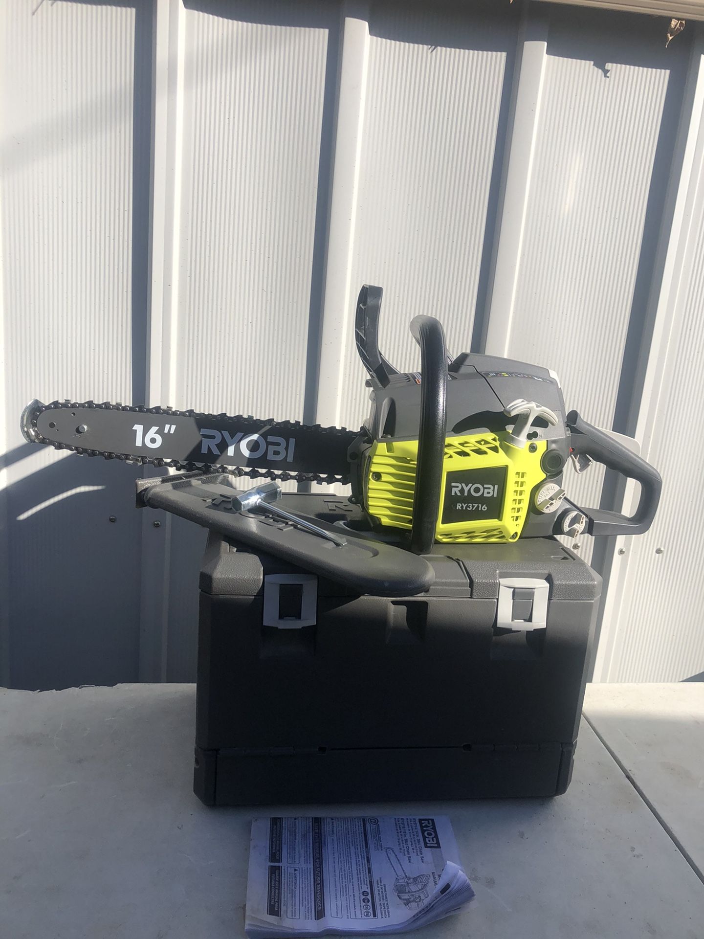 RYOBI 16 in. 37cc 2-Cycle Gas Chainsaw with Heavy-Duty Case