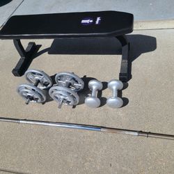 100lb Pound Bollinger Weight Set Bench Dumbells Chest Press Adjustable for Sale in Roseville CA OfferUp