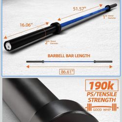 Seven Footer Signature Olympic Bar Capacity 1500 Pounds