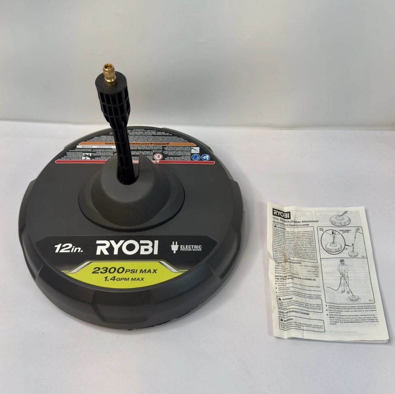 RYOBI 12 in. 2,300 PSI Electric Pressure Washers Surface Cleaner