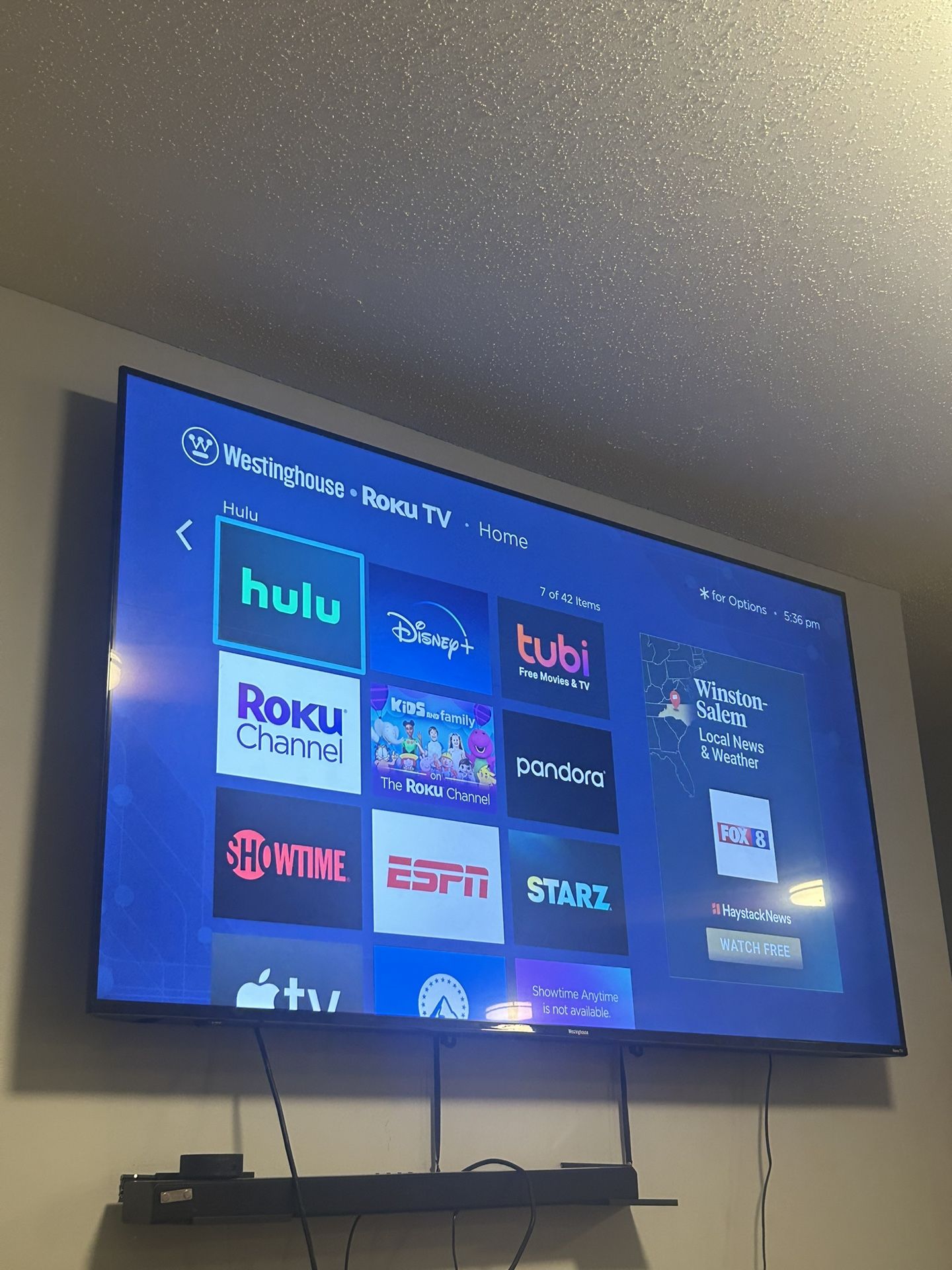 75 Inch Westinghouse Roku Tv Set