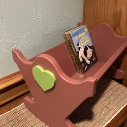 Wooden Doll Cradle/Book Holder - INCLUDES 6 Books!!  - All for $20