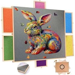 1500 Piece Rotating Puzzle Table with 6 Drawers & Cover,37 X 29 Jigsaw Puzzle Board Portable Wooden Puzzle Tables Gifts for Women Men Kids 269O776 New