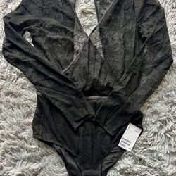 H&M Black Lace Bodysuit 