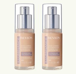 2 Pieces Of Revlon Illuminance Skin-Caring Foundation - 1 fl oz -Creamy Natural - 201