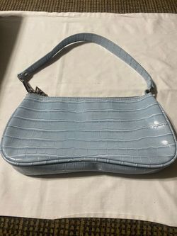 Baby Blue Croc Embossed JW PEI Shoulder Bag