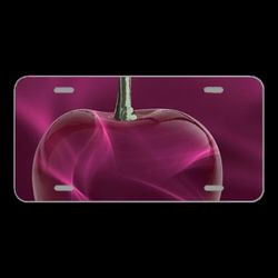 License Plate Novelty Car Front Cherry Glass Red Abstract