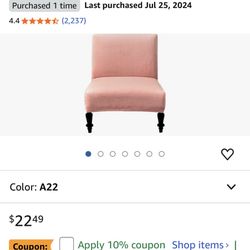 New Pink Chair Cover