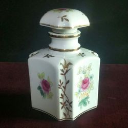 Beautiful An Irice Product Hand Painted Porcelain Floral Perfume Bottle