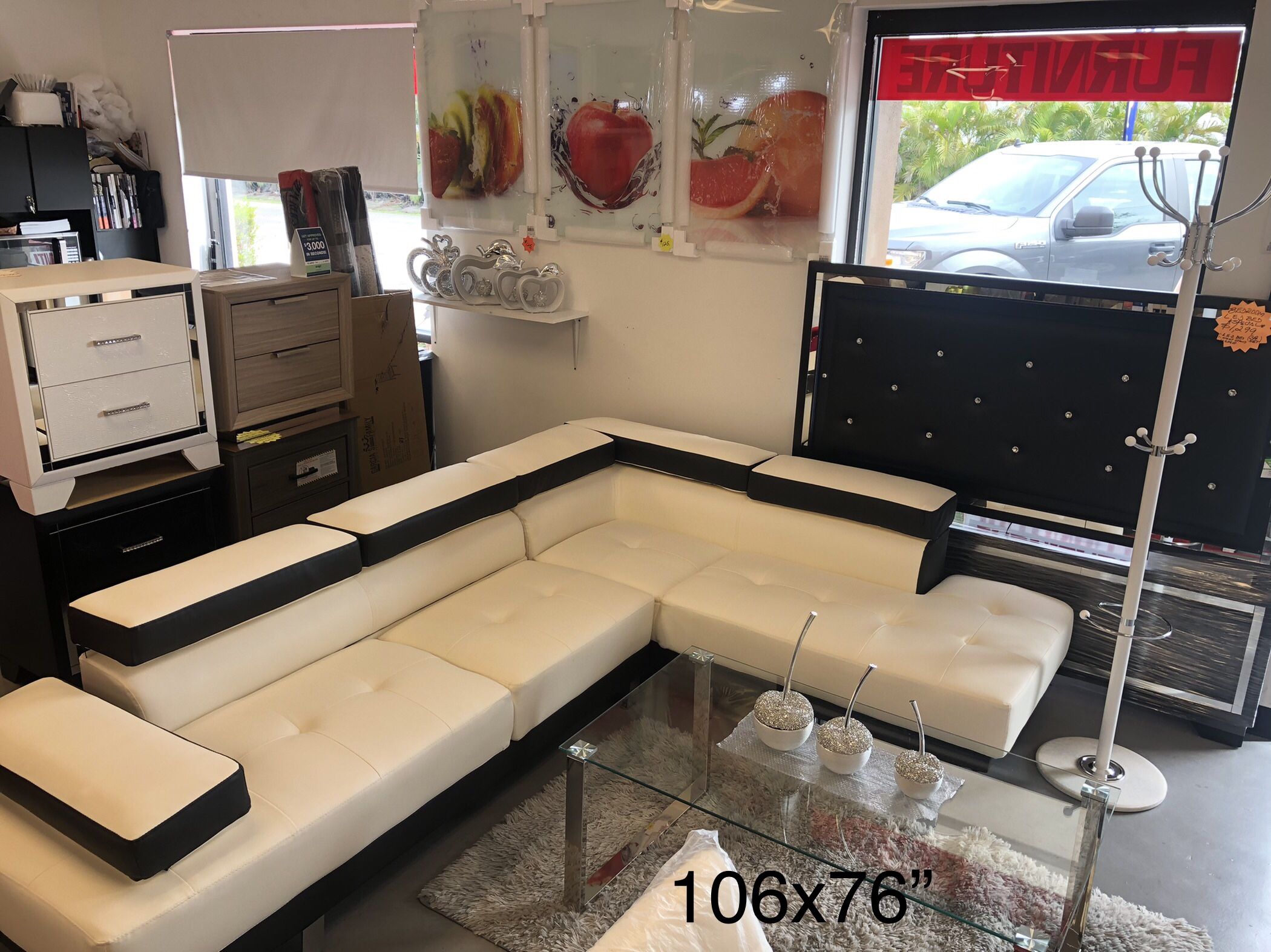 New Modern Sectional Adjustable Head Rest We Finance $39 Initial Payment Colors Available Red,black,grey,white