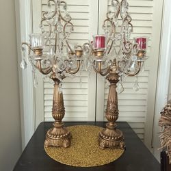 2 Vintage Candle Candelabra Holder 