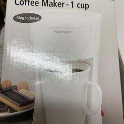 New one cup coffee maker with mug