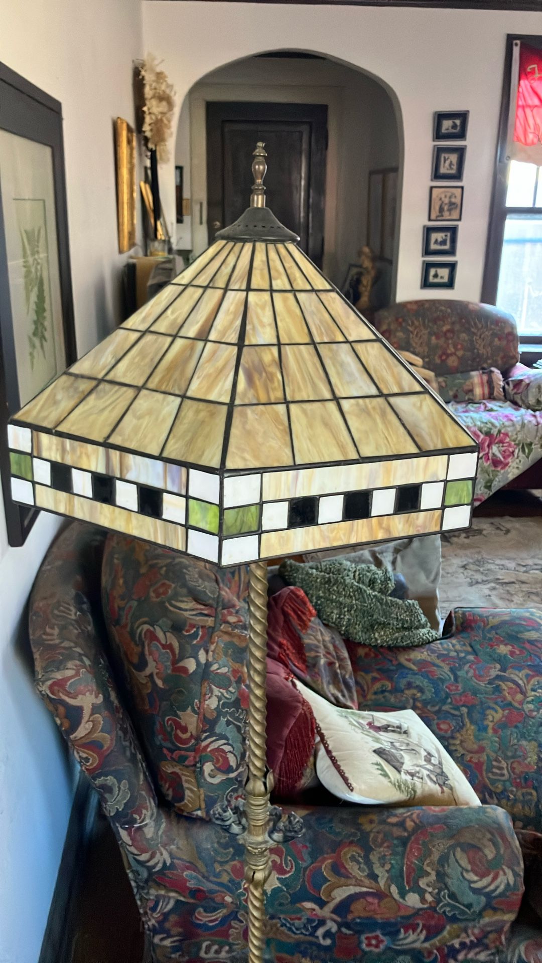 Funky Floor Lamp W Vintage Bass