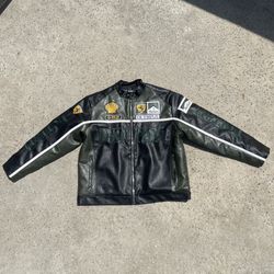 Vintage 90s Ferrari leather jacket