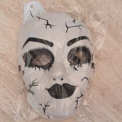 White And Black Porcelain Doll Mask By Leg Avenue #A2757