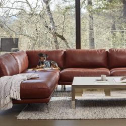 PERUNA LEATHER SOFA SECTIONAL