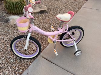 Royal Rider 16” Girls Bike with Training Wheels & Basket