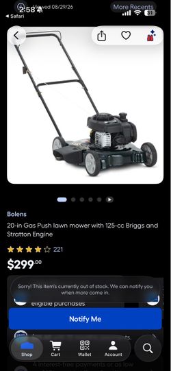 Bolens 20 inch width lawn mower