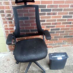 Black Office Chair+Shredder 25.00