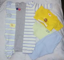 Baby boys 0-6 months Lot of 6