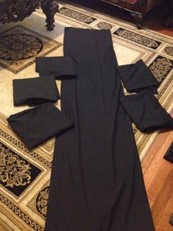 6 pcs black curtains