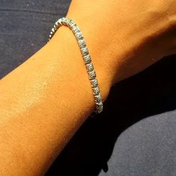 Silver And Diamond Bracelet 