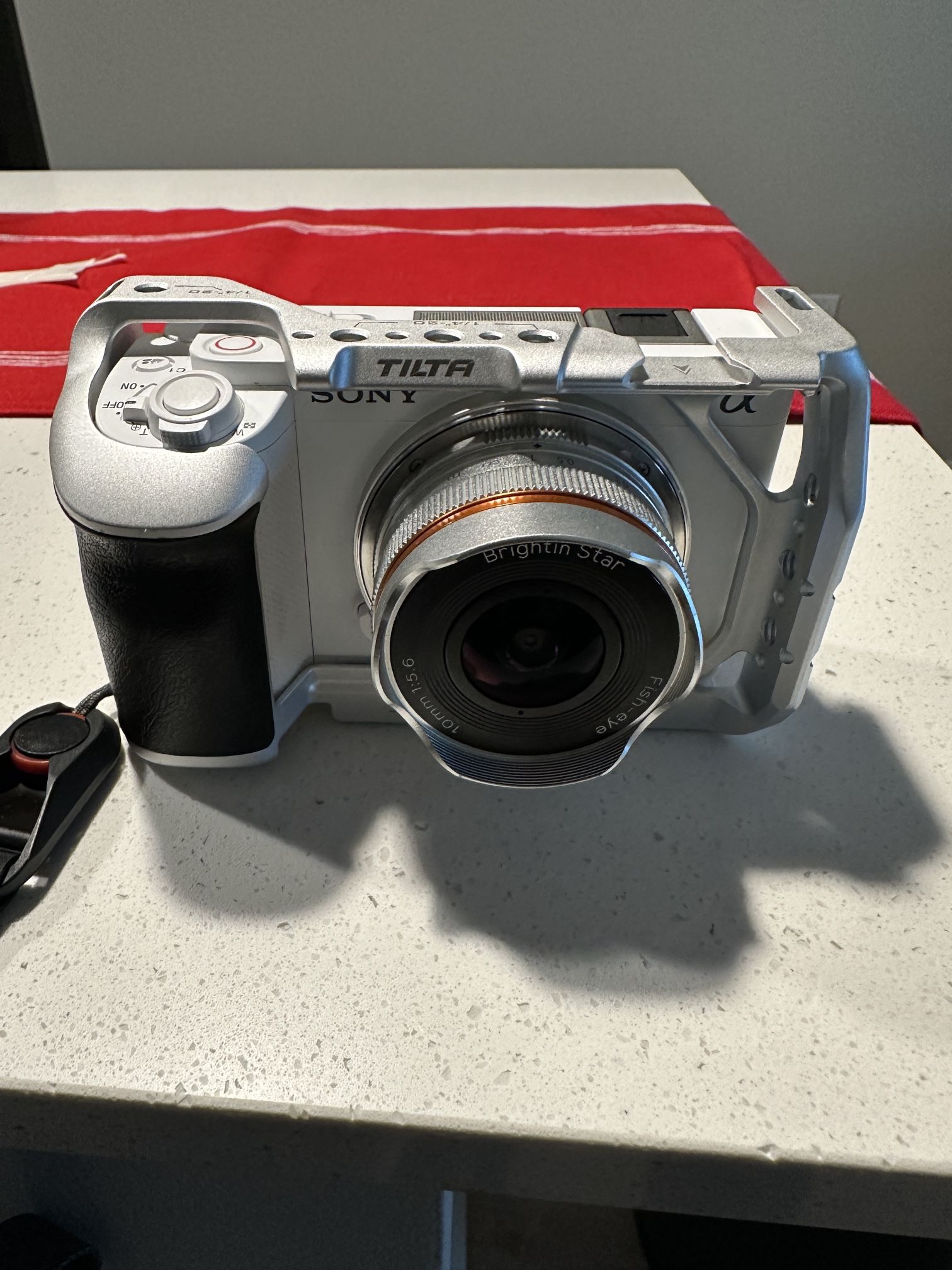 Sony ZV-E1 With Protective Cage and Fish Eye lense