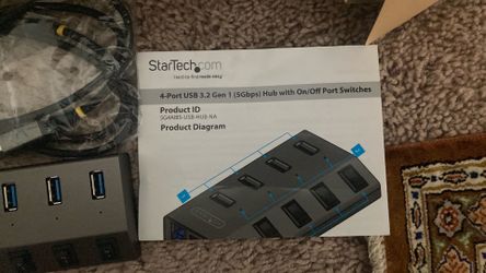 StarTech 4-Port Powered USB 3.2 Hub