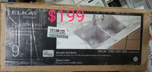 Elkay dual mount kitchen sink in SS
