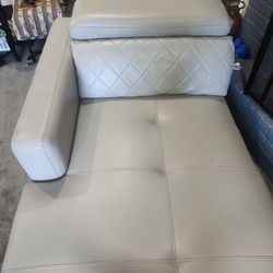 Leather chase lounge.