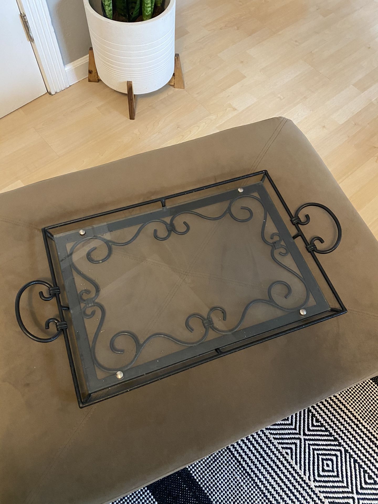Glass & Metal tray