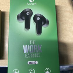 Raycon Earbuds With Leather Bag And Extra Ear Tips