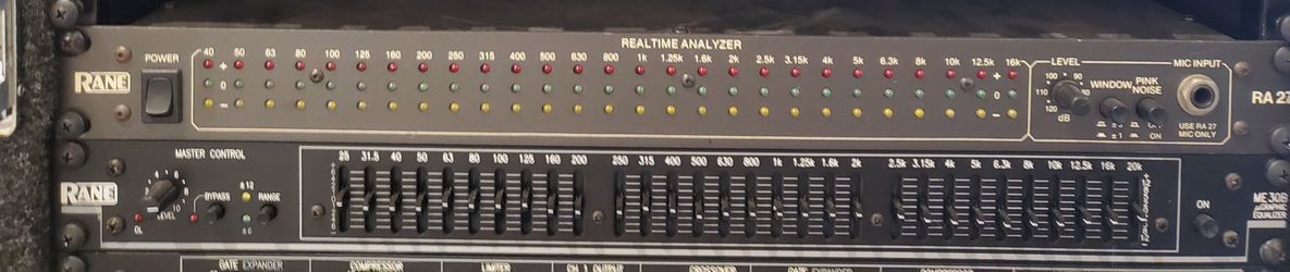 Rane ME 30B Graphic Equilizer And RA 27 Spectrum Analyzer