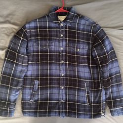 Aeropostale Plaid Flannel Sherpa-Lined Shacket
