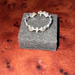 Sterling Sliver 925 Heart And Cross Rings Can Be Resized 