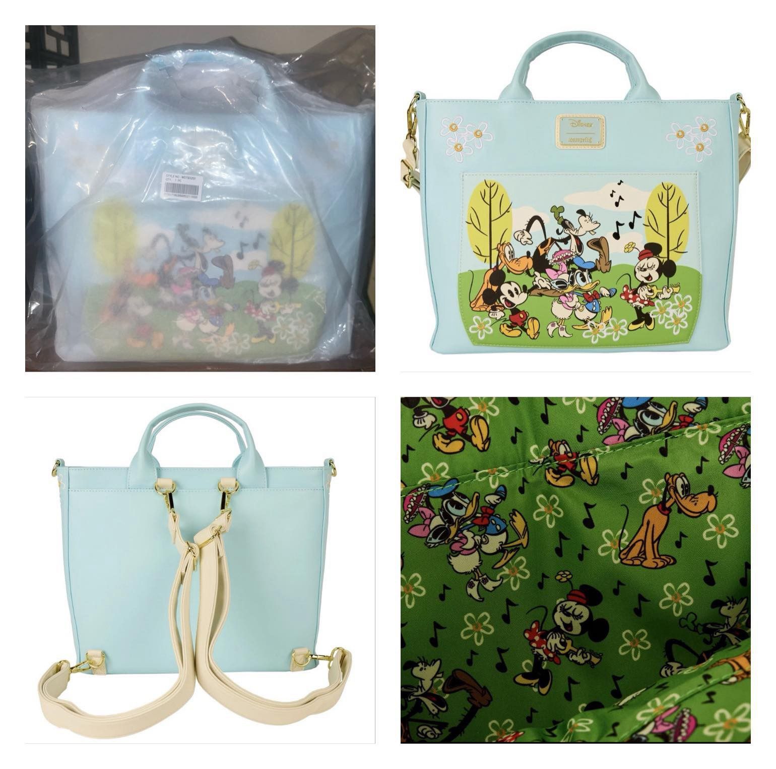 DISNEY Mickey & Friends Exclusive Park Day Convertible Backpack & Tote Crossbody Bag (NWT)