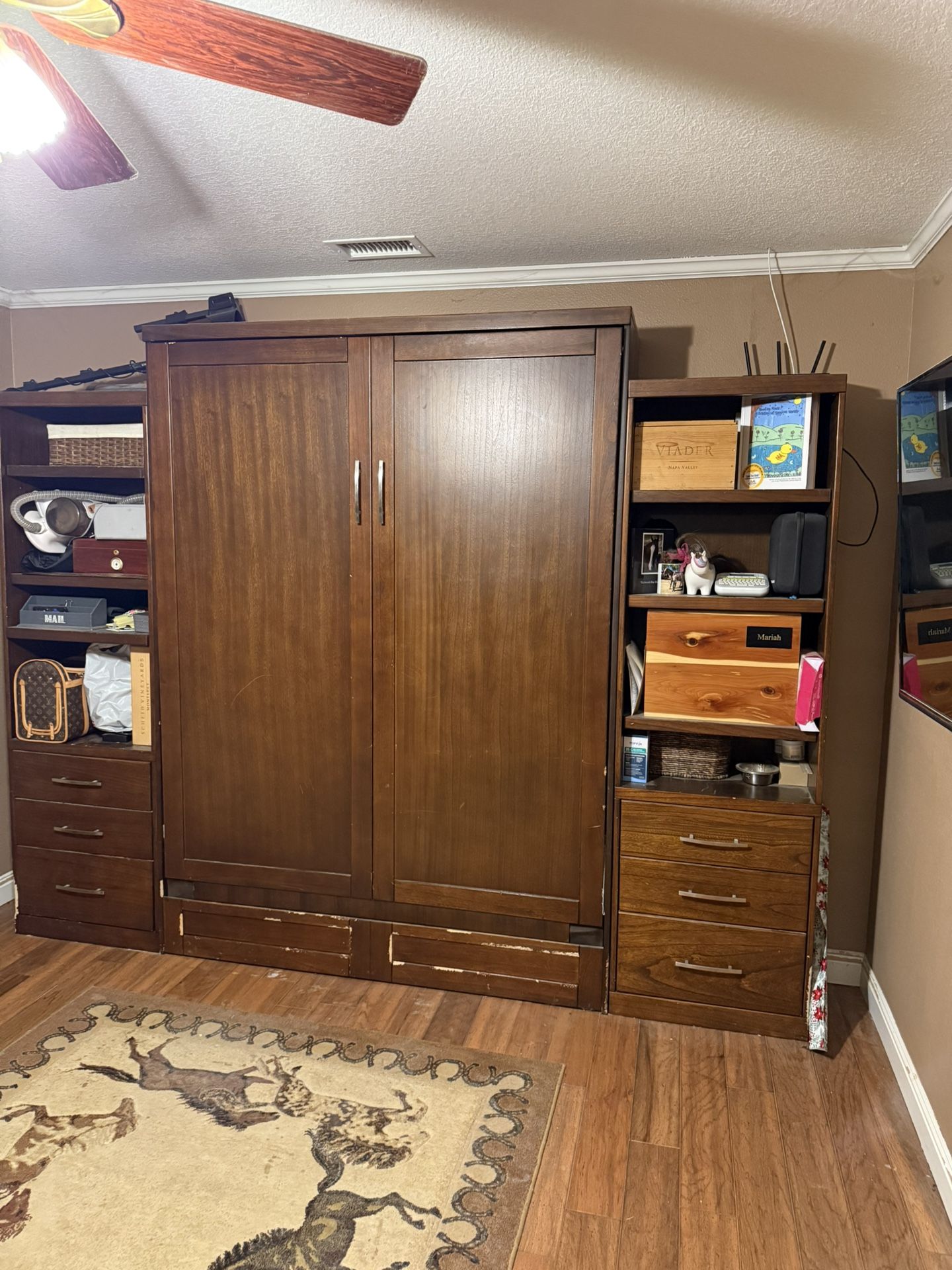 Queen Murphy Bed Works Perfect Multiple Shelves