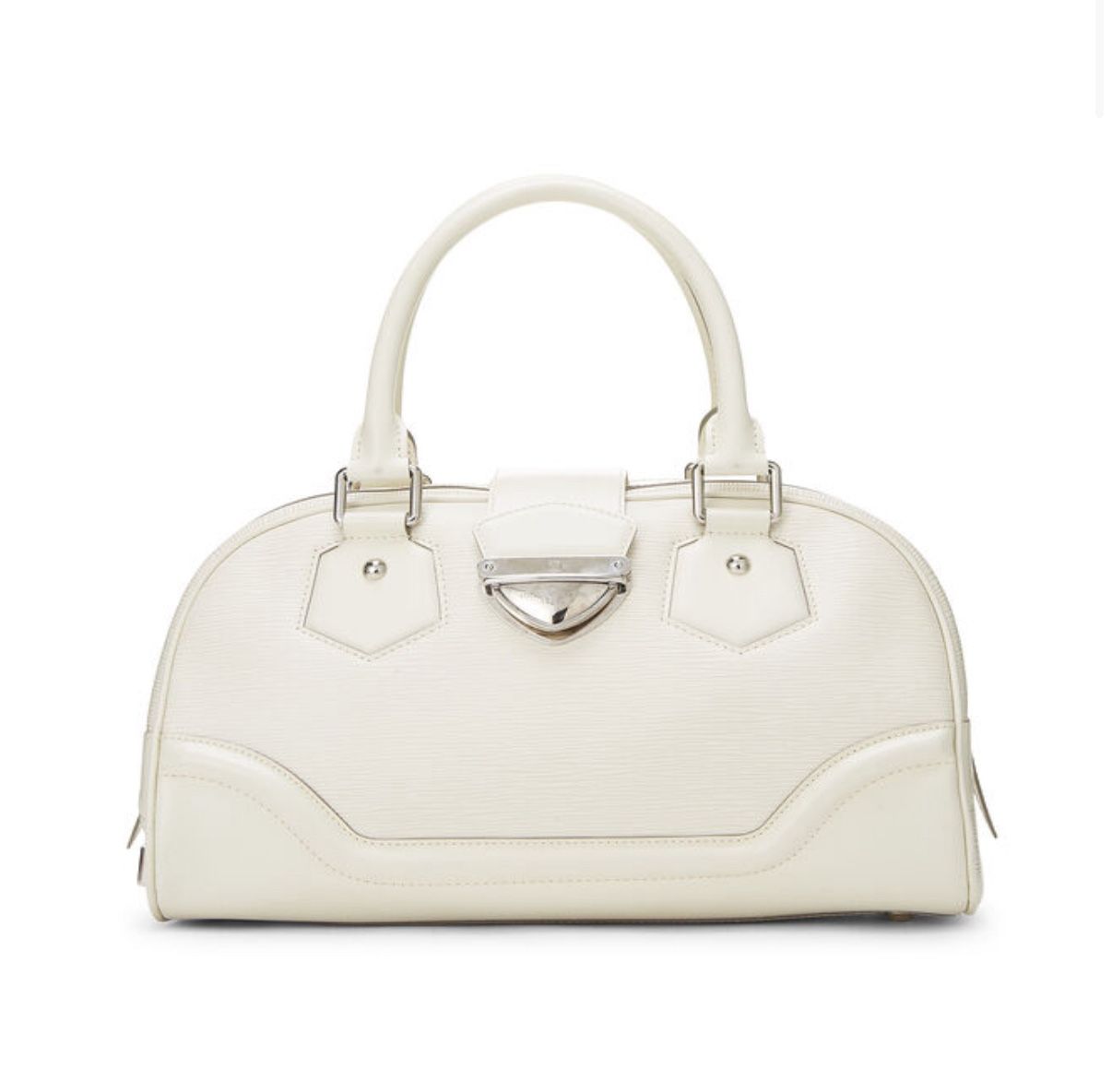 Louis Vuitton White Epi Bowling Montaigne GM