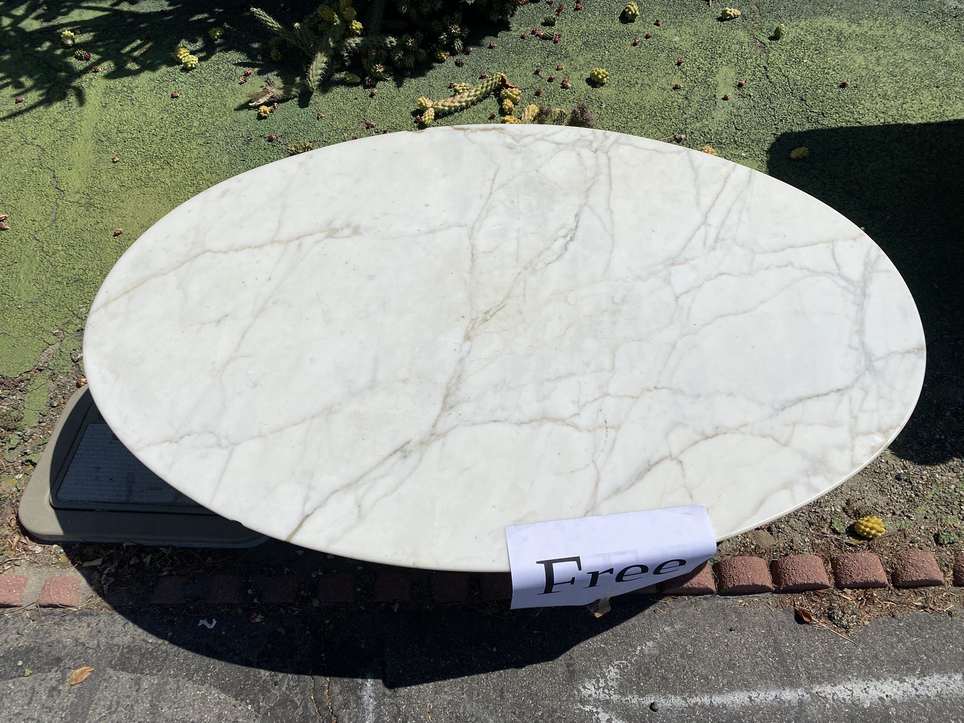 Free Oval Coffee Table White Marble FREE!