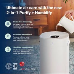 BLUEAIR 2-in-1 Purify + Humidify: Air purifier and humidifier