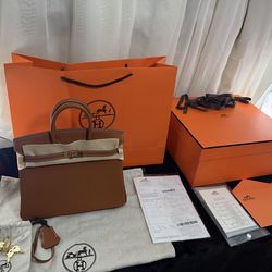 Birkin 25 Tan/Gold Togo leather  – Boutique Full Set | VALENTINE’s DAY FLASH SALE